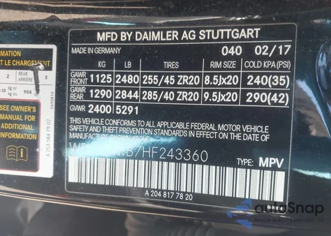 2017 Mercedes-Benz Glc 300 Coupe 4Matic z USA, uszkodzony, nr VIN WDC0J4KB7HF243360